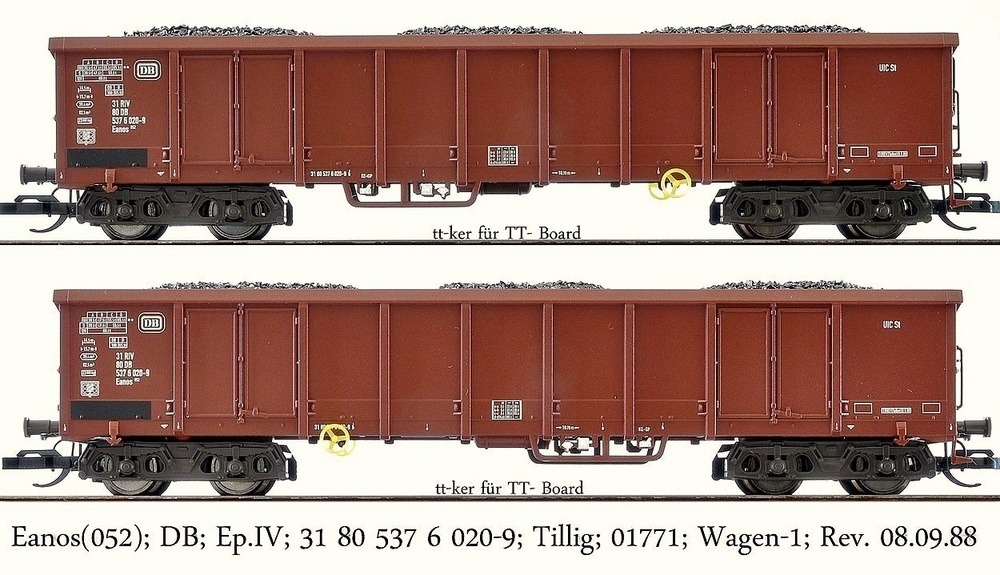 Eanos[052]; DB; Ep.IV; 31 80 537 6 020-9; Tillig; 01771; Wagen-1; Rev, 08.09.88