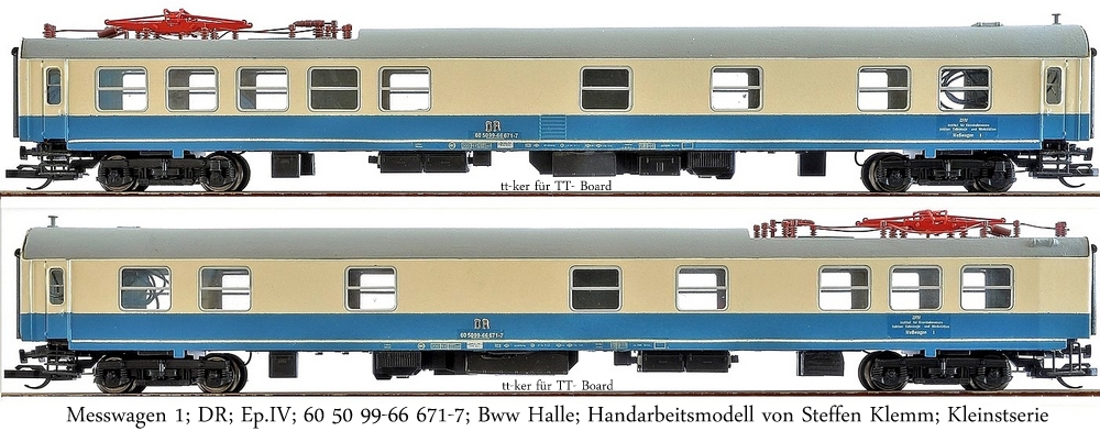 Messwagen 1; DR; Ep.IV; 60 50 99-66 671-7; Bww Halle; Handarbeitsmodell von Steffen Klemm; Kleinstserie