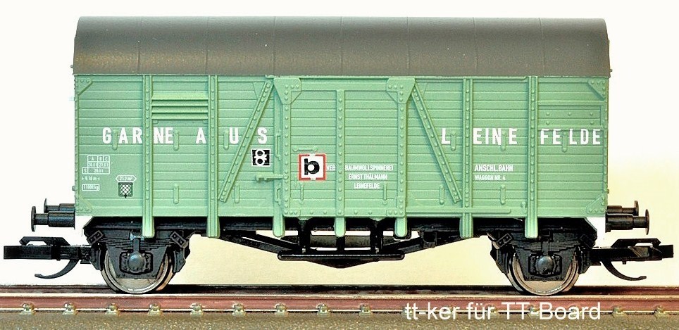 Güterwagen Oppeln; DR; Ep.IV; "Baumwollspinnerei Leinefelde"