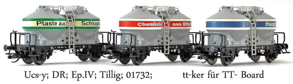 Ucs-y; DR; Ep.IV; Behälterwagen-Set; Tillig; 01732