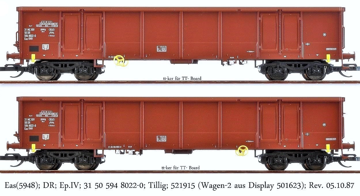 Eas[5948]; DR; Ep.IV; 31 50 594 8022-0; Tillig; 521915 (Wagen-2 aus Display 501623]; Rev. 05.10.87