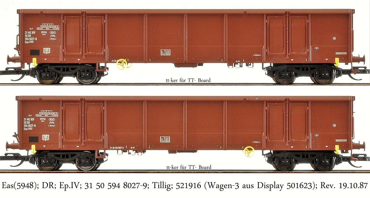 Eas[5948]; DR; Ep.IV; 31 50 594 8027-9; Tillig; 521916 (Wagen-3 aus Display 501623); Rev. 19.10.87
