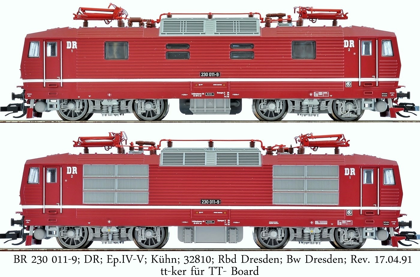 BR 230 011-9; DR; Ep.IV-V; Kühn; 32810; Rbd Dresden; Bw Dresden; Rev. 17.04.91