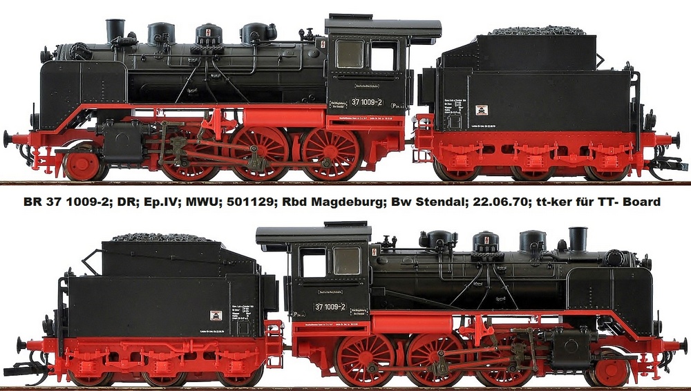 BR 37 1009-2; DR; Ep.IV; MWU; 501129; Rbd Magdeburg; Bw Stendal; 22.06.70