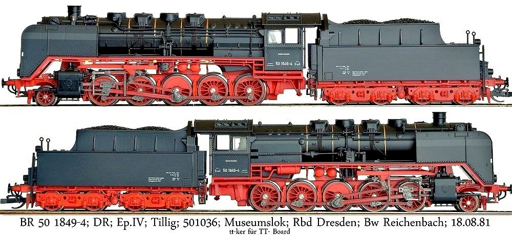 BR 50 1849-4; DR; Ep.IV; Museumslok; Tillig; 501036; Rbd Dresden; Bw Reichenbach; 18.08.81