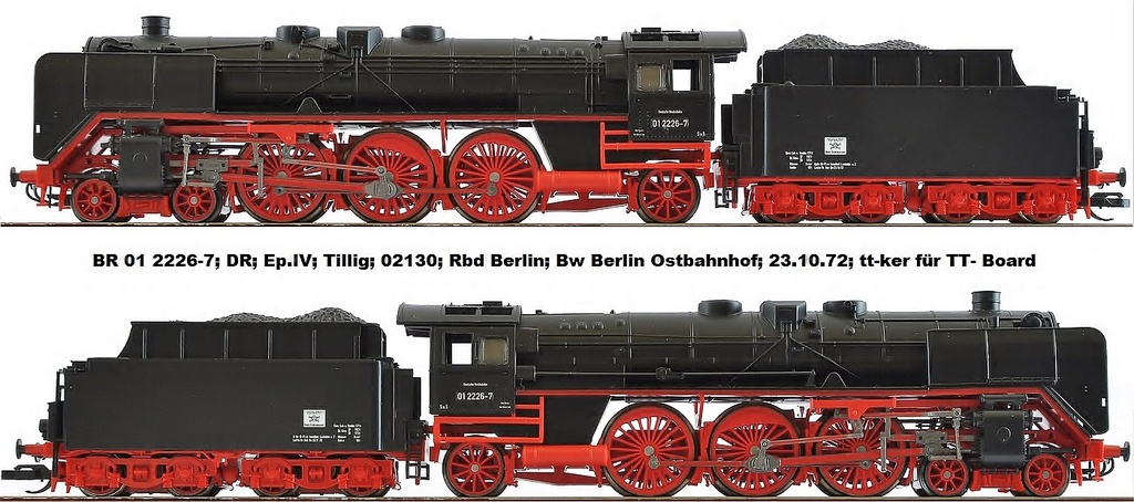 BR 01 2226-7; DR; Ep.IV; Tillig; 02130; Rbd Berlin; Bw Berlin Ostbahnhof; 23.10.72