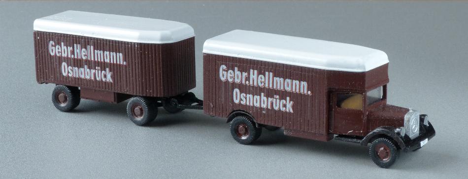 MB L2500 mit Möbelkoffer mit Anhänger "Gebr. Hellmann Osnabrück"