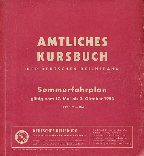 Kursbuch DR So 1953