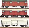 Güterwagenset; DB/DR; Ep.IV (1x Ibbhss 8366; 1x Gbs252; 1x Hbcs 300)